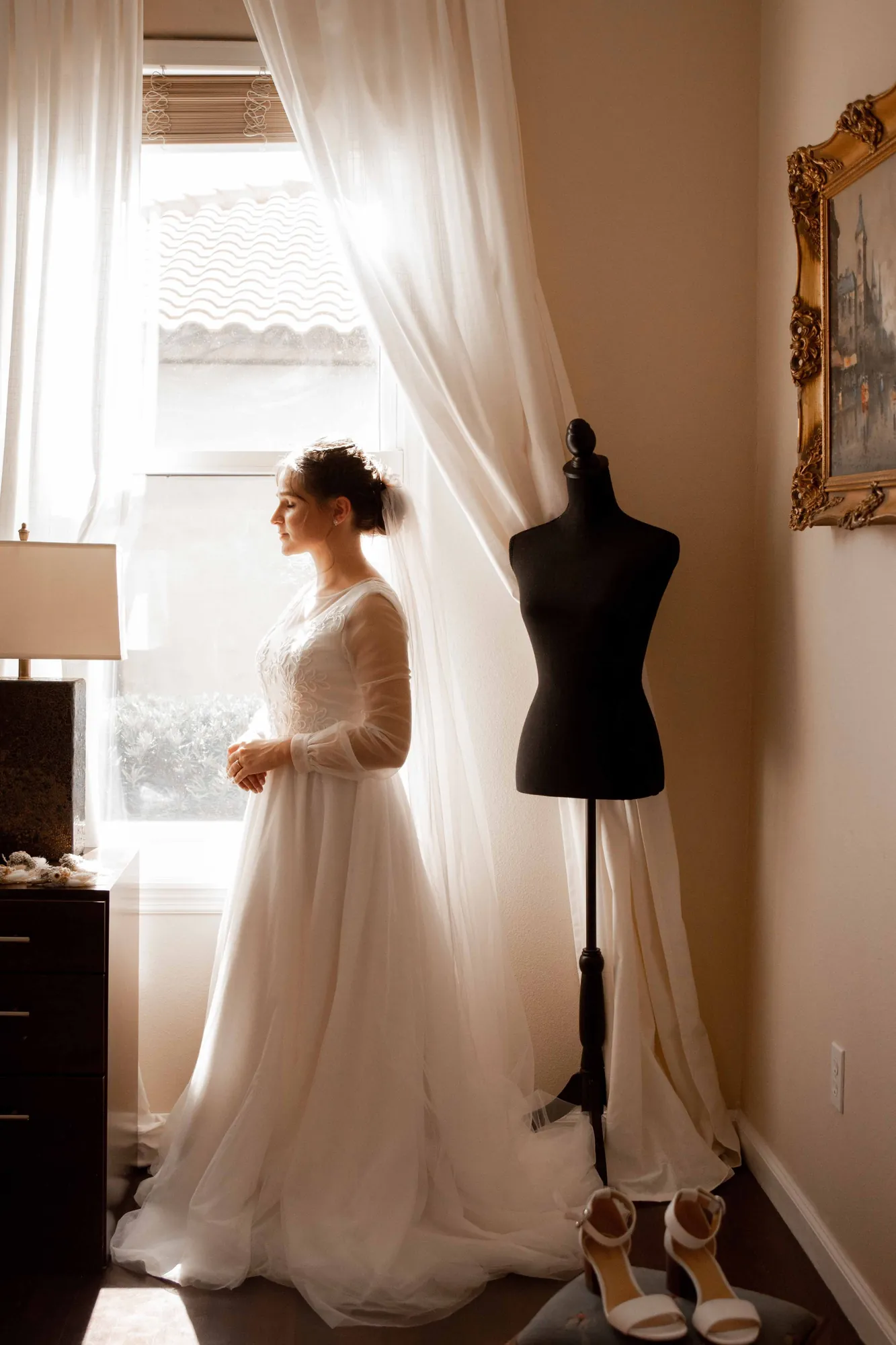 Wedding portrait, documentary style